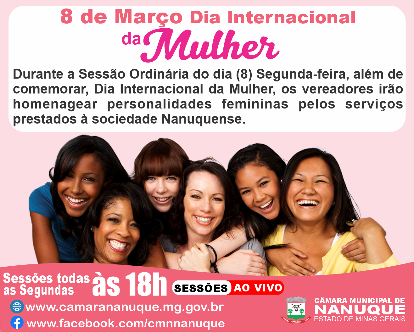 8 de Março dia Internacional da Mulher – Câmara Municipal de Nanuque