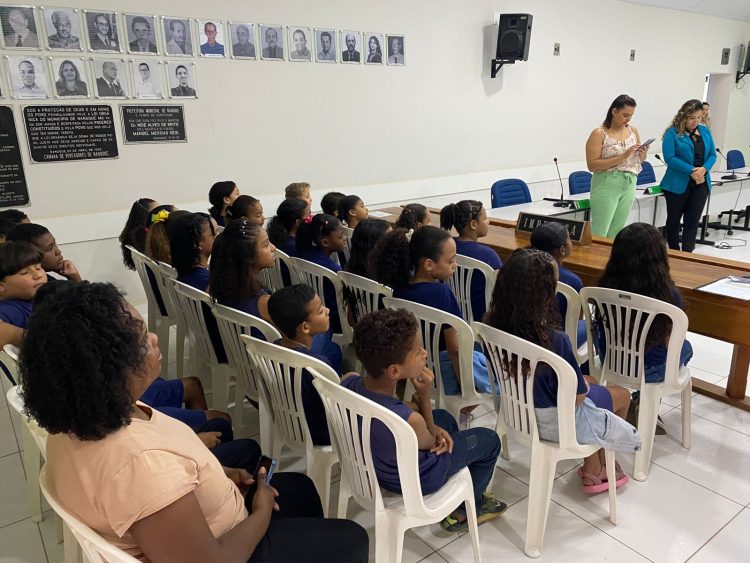 Alunos do 4º ano do ensino fundamental visitam a Câmara Municipal de Nanuque