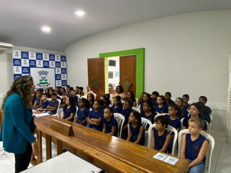 Alunos do 4º ano do ensino fundamental visitam a Câmara Municipal de Nanuque