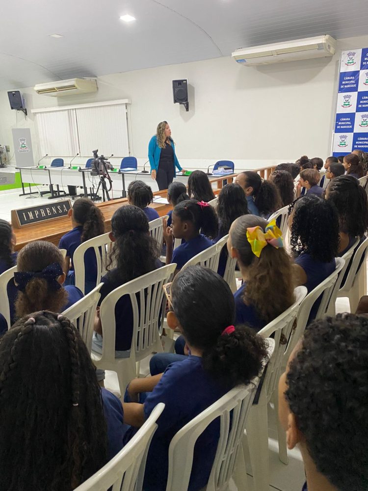 Alunos do 4º ano do ensino fundamental visitam a Câmara Municipal de Nanuque